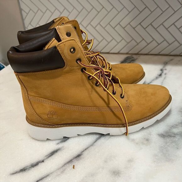 TIMBERLAND WOMEN'S KEELEY FIELD6 INCH BOOT YELLOW NUBUCK A26JB SZ 11